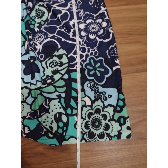 Kim Rogers Curvy Palm Springs Dress Womens 3X Navy Floral 3/4 Sleeve Knee Length - Picture 9 of 10